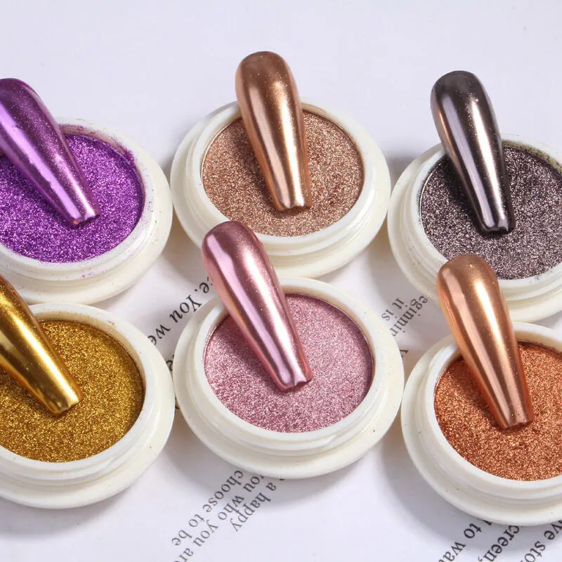Factory Supply New Arrival 10 In 1 Customization Set Box Chrome Mirror Powder For Face And Nails Mirror Powder Nail 1