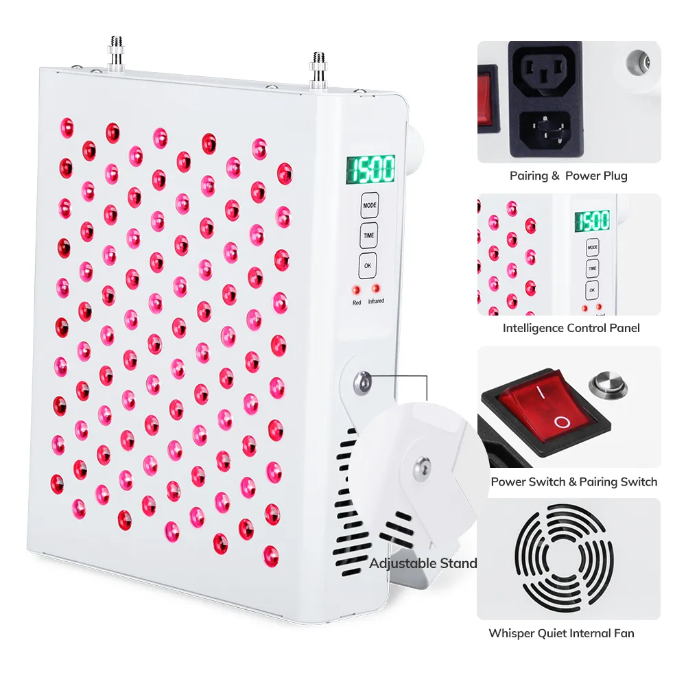 Panneau de lumière rouge RD500 Compact pour une luminothérapie ciblée et bénéfique pour la santé de la peau 5