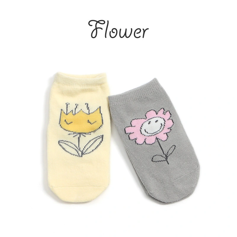 Baby Anti Slip Flower Pattern Knitting Socks Custom Soft Breathable 1