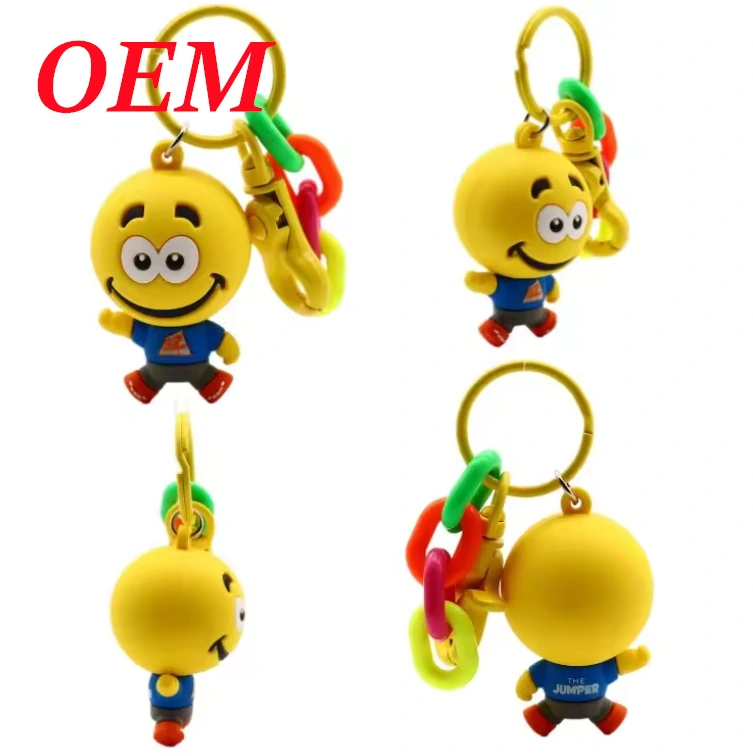 พวงกุญแจยางลายการ์ตูนน่ารักส่วนบุคคล 2d 3d Soft Pvc 1