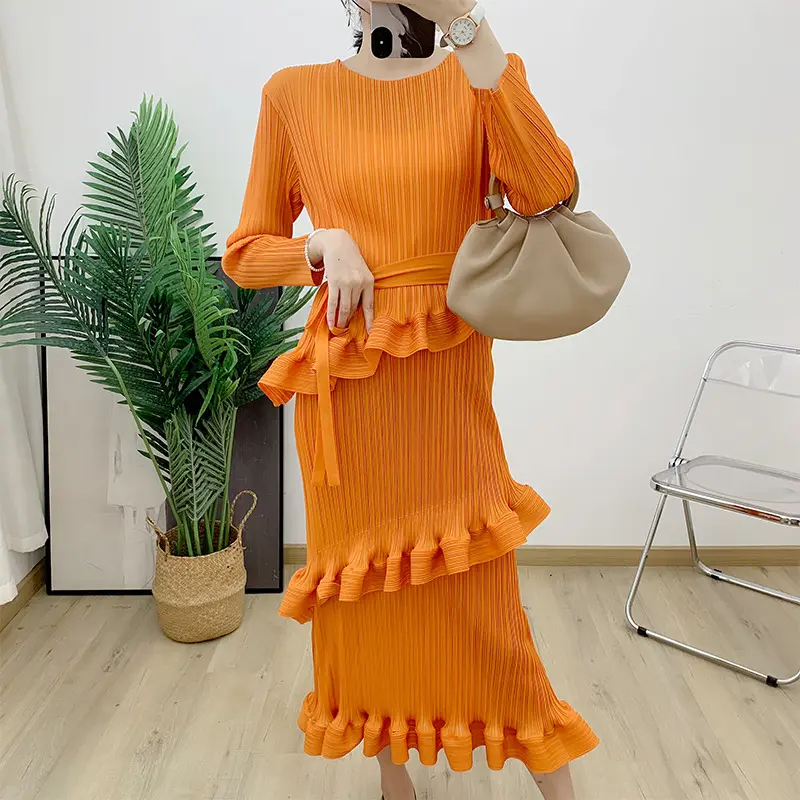 One Shoulder Pleated Gown Fast Shipping to Over 200+ Countries & Regions. - - Pleats Clothing 5