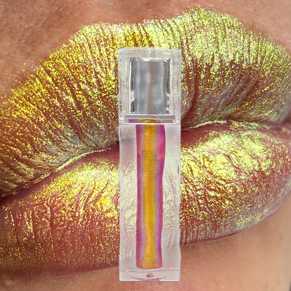 Mlm Custom Makeup Your Logo Cosmetics Lipgloss Vendor Custom Logo Multi Chrome Chameleon Glitter Lip Gloss Private Label 1