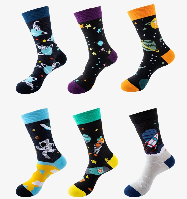 Cotton Knit Logo Moon Socks - Custom Unisex Men Women 1