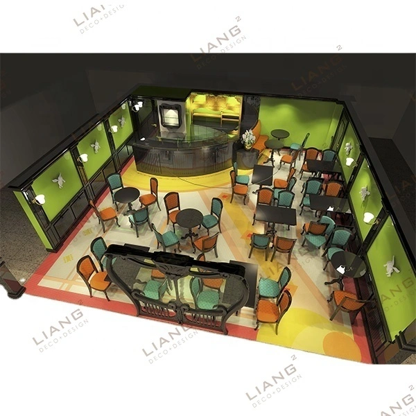 Exhibición de equipos de cafetería personalizados, vitrina de exhibición, accesorios de tienda 1