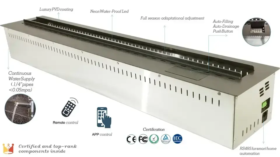 Water Vapor Fireplace Solution Provider PVD by SEFIRE 5