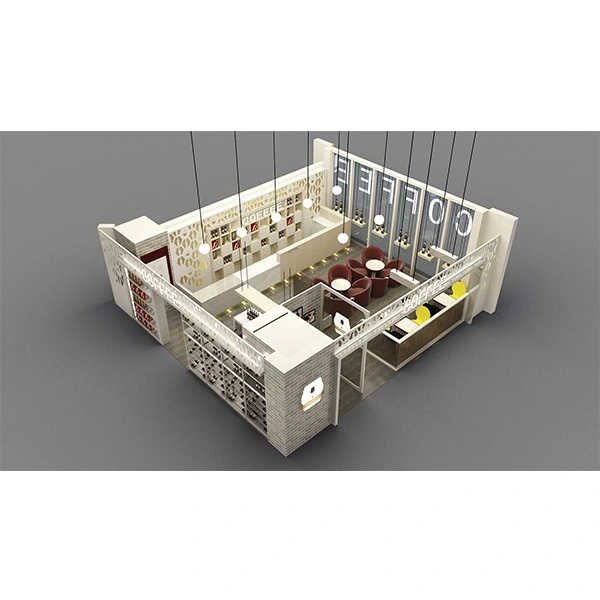 Exibição de design de balcão de bar de cafeteria, vitrine móvel de café, vitrine de vidro 1