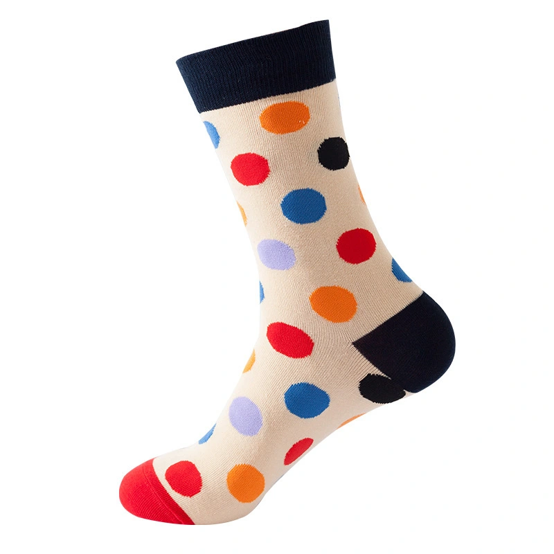 Colorful Dots Unisex Cotton Knitting Socks Custom 1