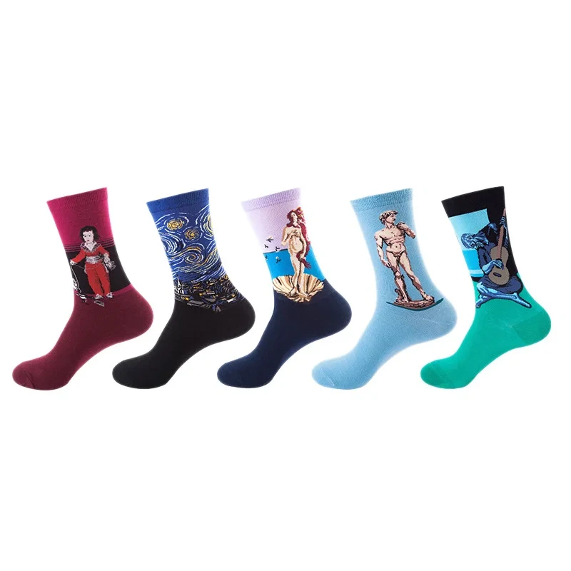 Colorful Cotton Happy Unisex Knitting Socks for Men and Women 1