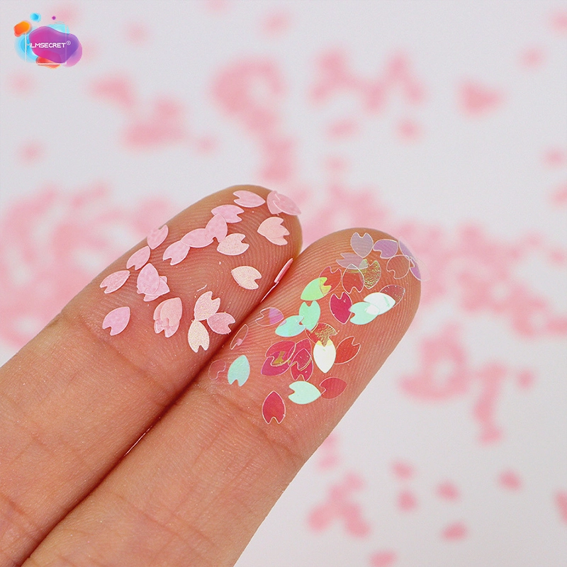 Festival Occasion Customized New Sakura Iridescent Shape Glitter 1kg For Nail Crafts Bulk Glitter Gel Shaped Glitter 1