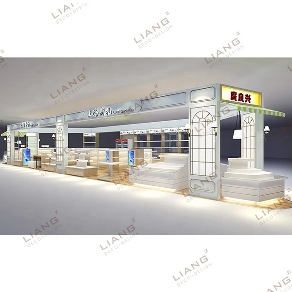 Quiosco de exhibición especializado a medida, decoración de tiendas, muebles de exhibición para tiendas minoristas, estante de exhibición para centros comerciales 1