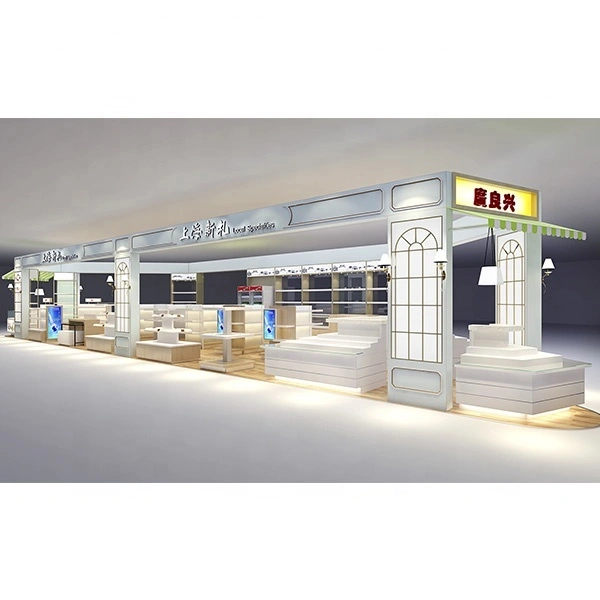 Quiosco de exhibición especializado a medida, decoración de tiendas, muebles de exhibición para tiendas minoristas, estante de exhibición para centros comerciales 1