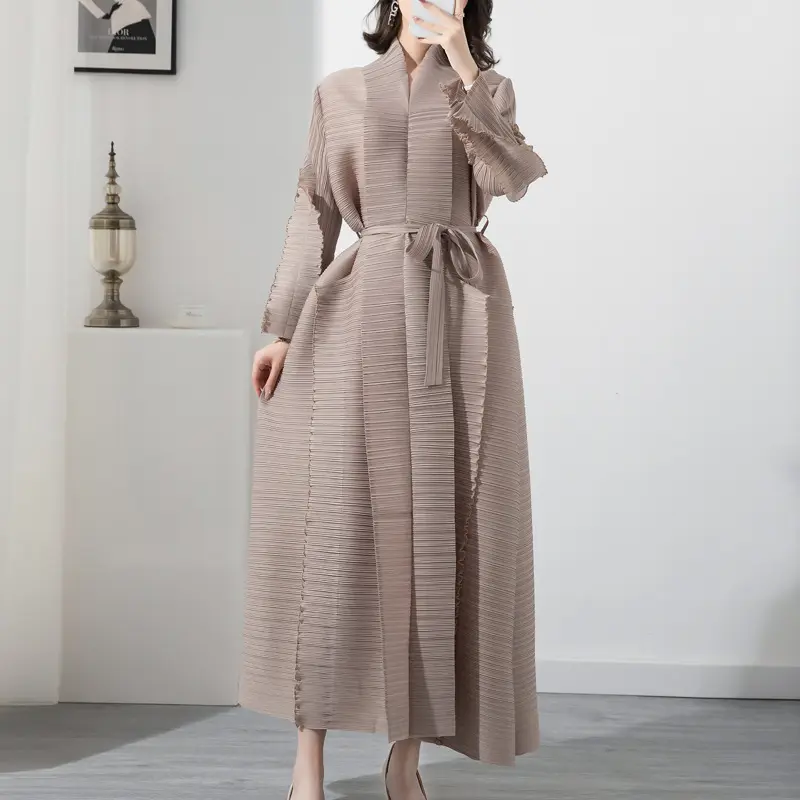 White Pleated Gown Color by Pleats Clothing 6