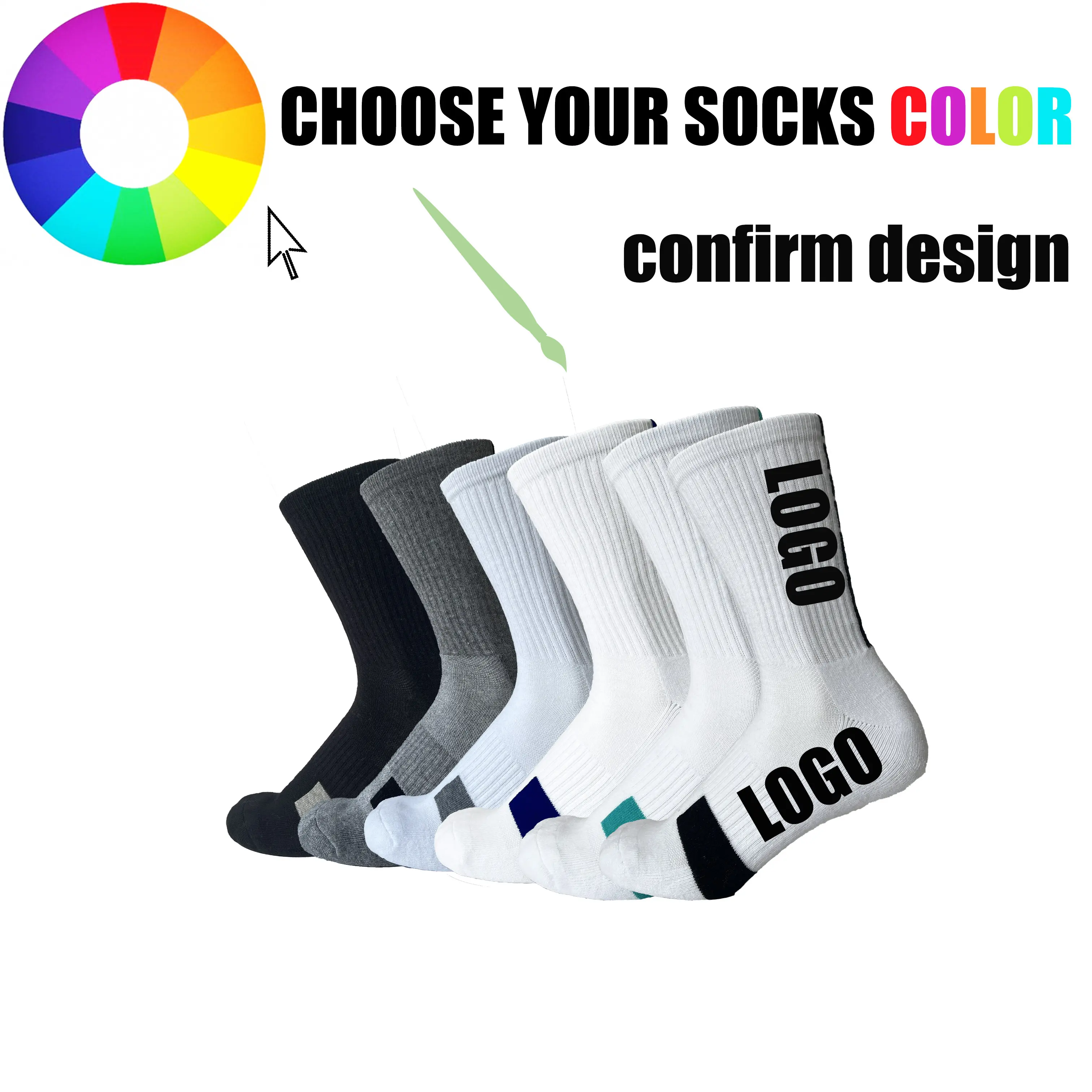 Men's Knee High Athletic Socks Men Sports Socks - - Huayang 4