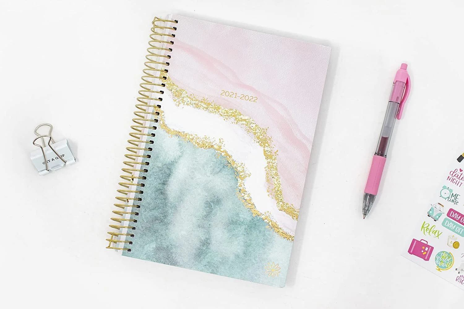 Spiral Calendar Notebook with Stickers Bookmarks-1 2