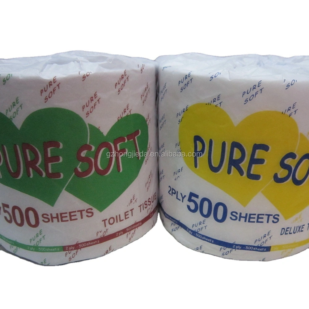 Recycled Pulp 2-ply White Core Embossed Toilet Paper 1