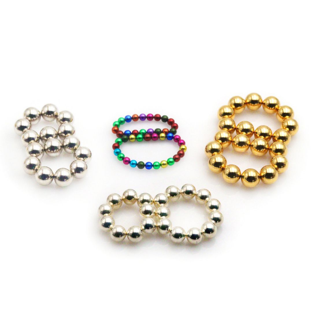 38mm Round Sphere Rare Earth Magnets Neodium Permanent Nickel Gold Coating Magnetic Balls NdFeB Rainbow Bucky Ball Magnet 7