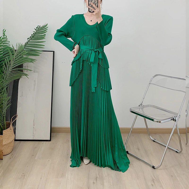 Vêtements 2024 robes de conception plissées femmes dame élégantes robes de soirée froncées fabricant de robes pour femmes 1