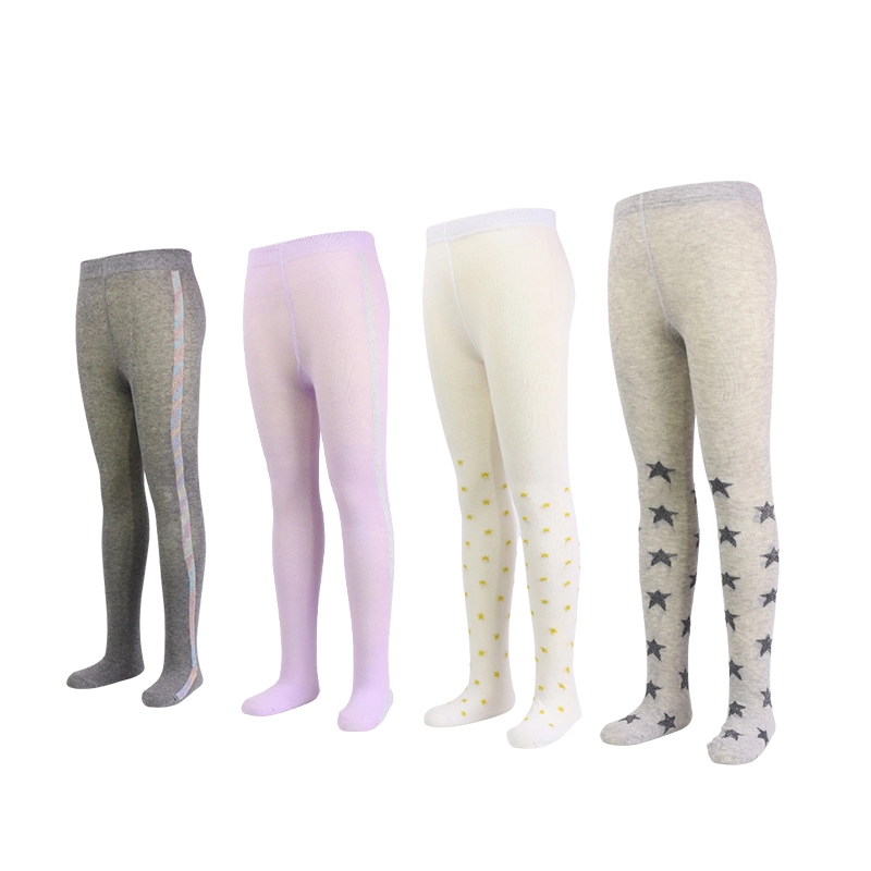 Custom Metallic Yarn Kids Tights in High Quality Cotton 1