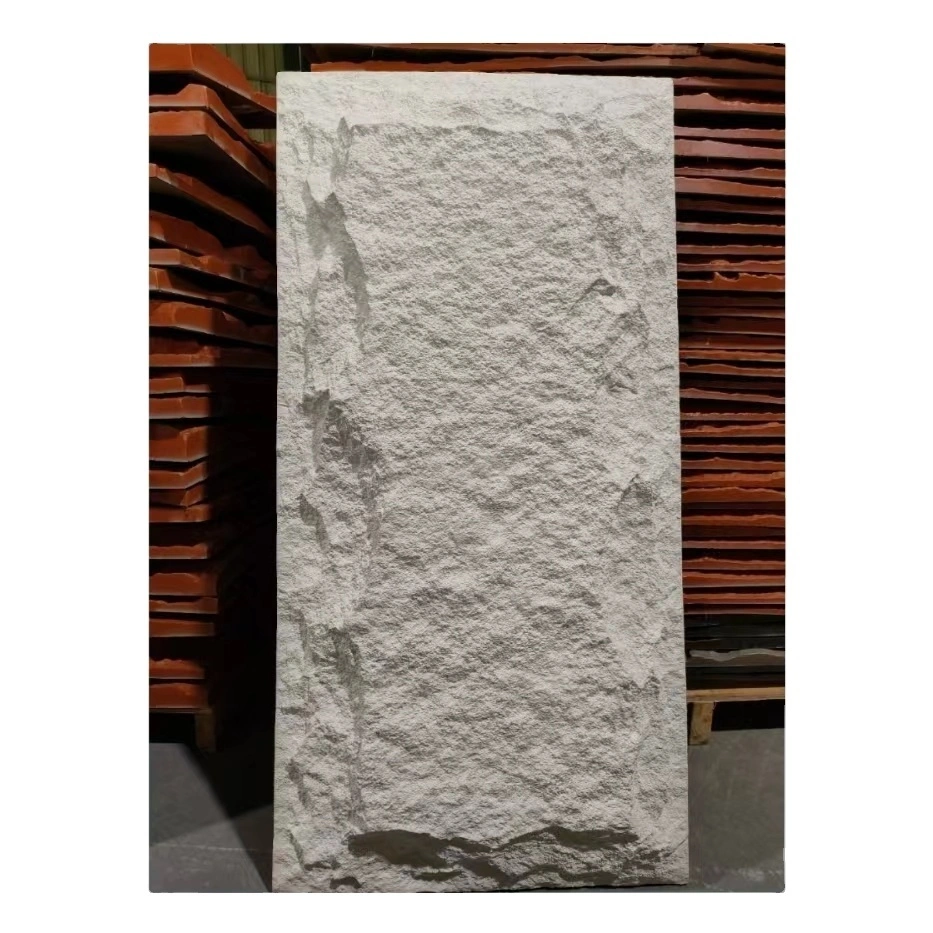 Factory Direct Sale 3d Pu Mushroom Stone Indoor And Outdoor Decoration Textured Pu Stone Wall Waterproof Panels 1
