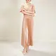 Red Pleated Gown Breathable by Pleats Clothing 5