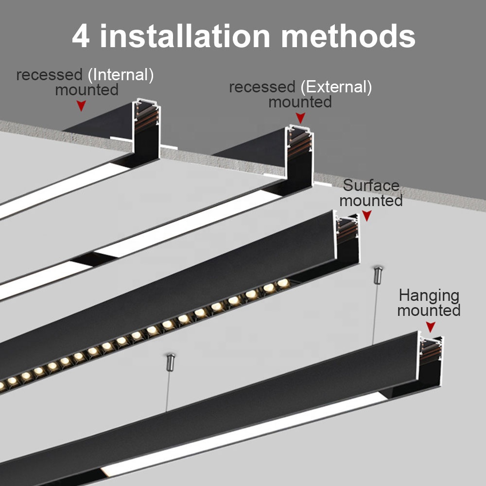 Éclairage intelligent magnétique, options de luminaire multiples: lumière linéaire, projecteur, lumière pendentielle