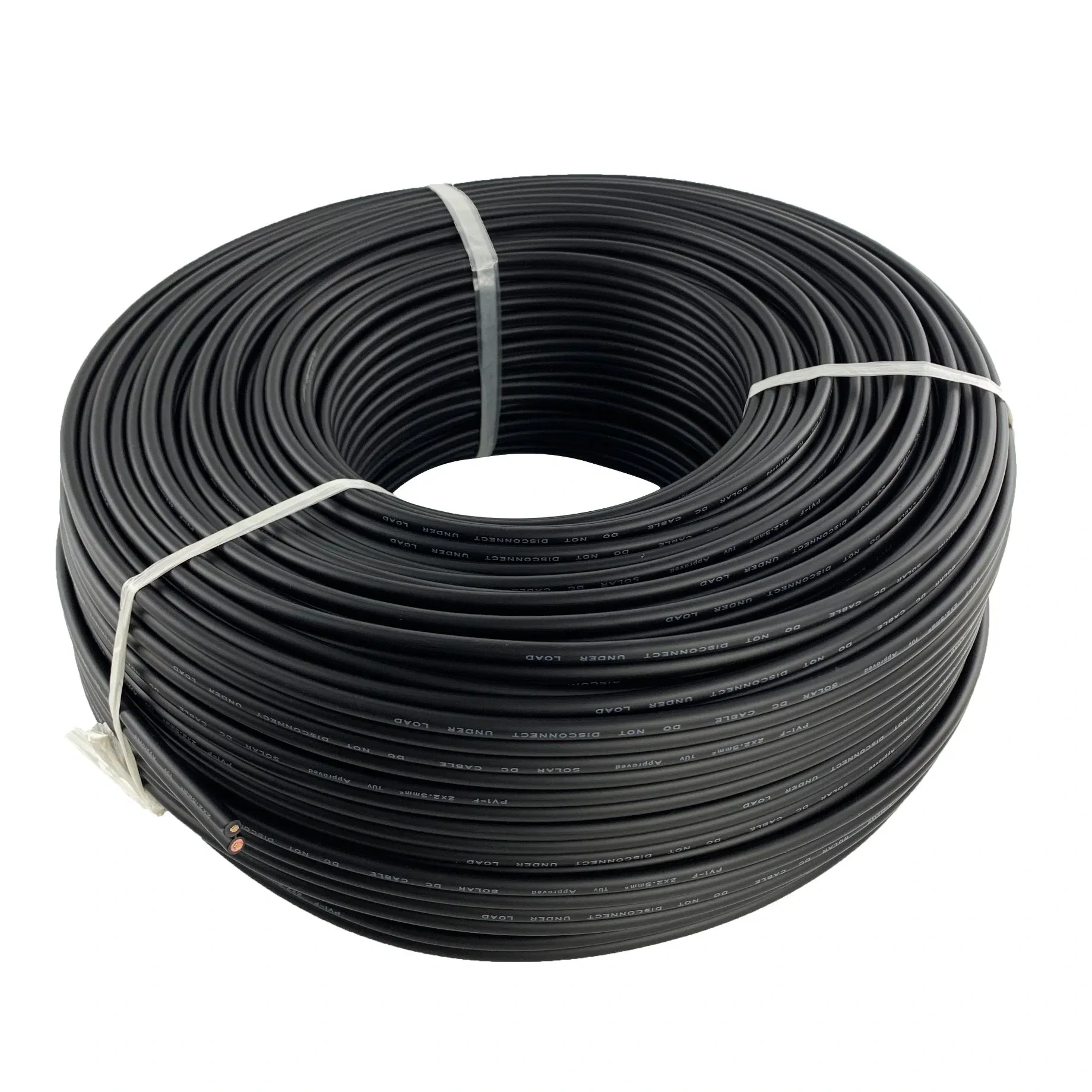 Temperature Resistance Black Twin Core 2X10mm2 TÜ V Solar PV Cable - Xlpo XLPE and Tinned Copper 1