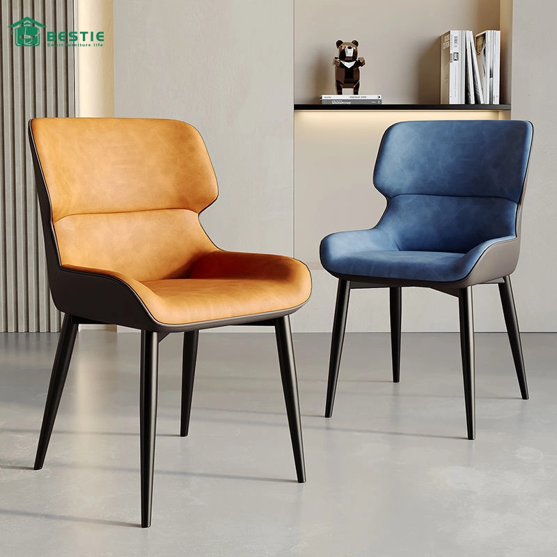 Pabrik Grosir Furnitur Ruang Makan Modern Nordic Kursi Restoran Emas Kursi Makan Kulit 1
