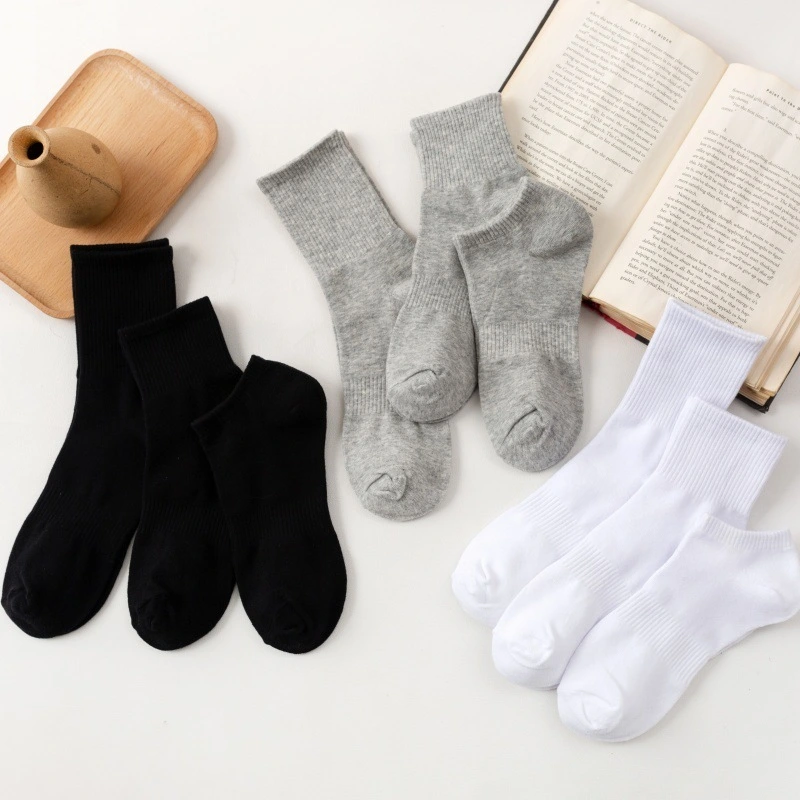 Chaussettes de sport en coton personnalisées pour hommes avec technologie Jacquard Spandex 1