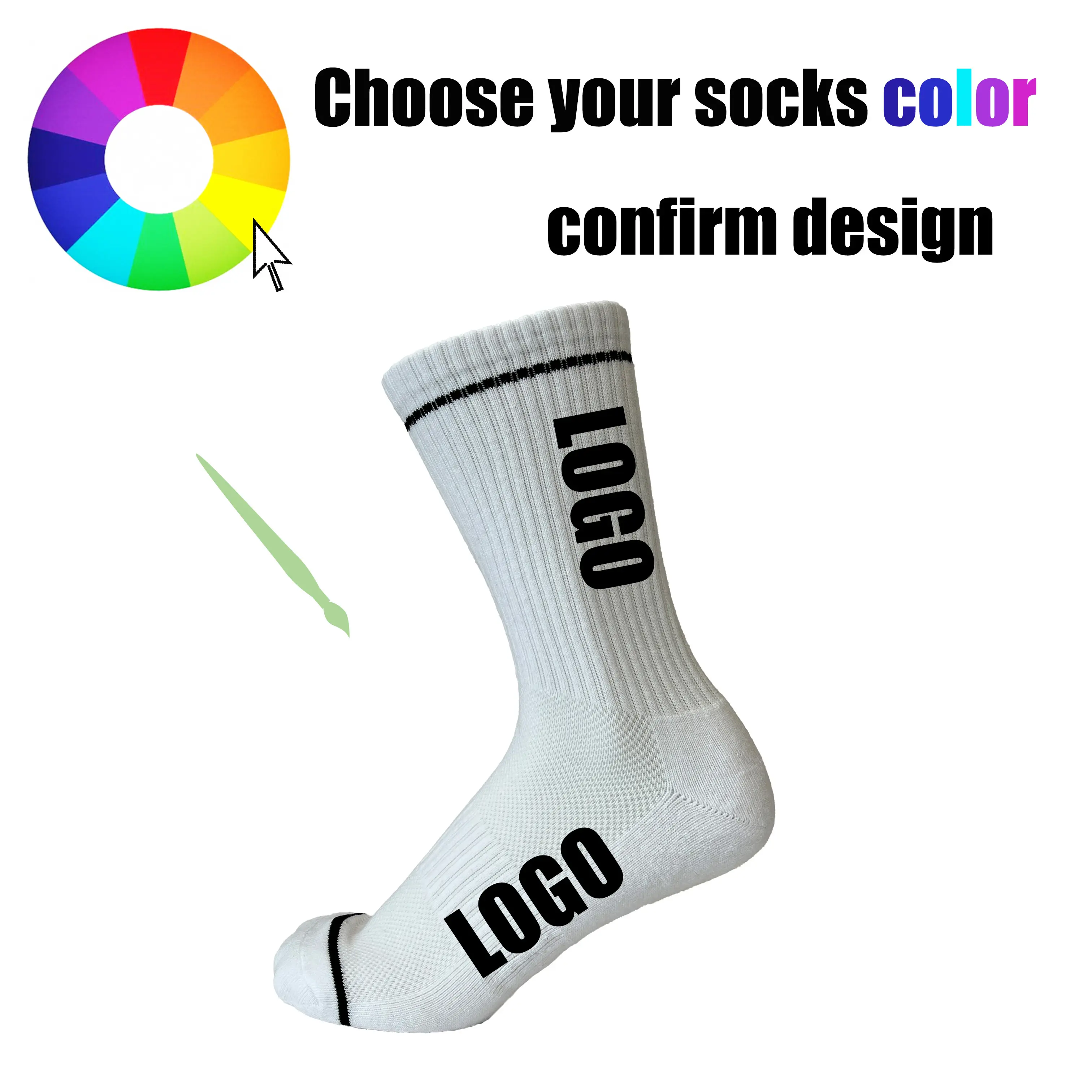 Men's Athletic Crew Socks None - - Huayang 4