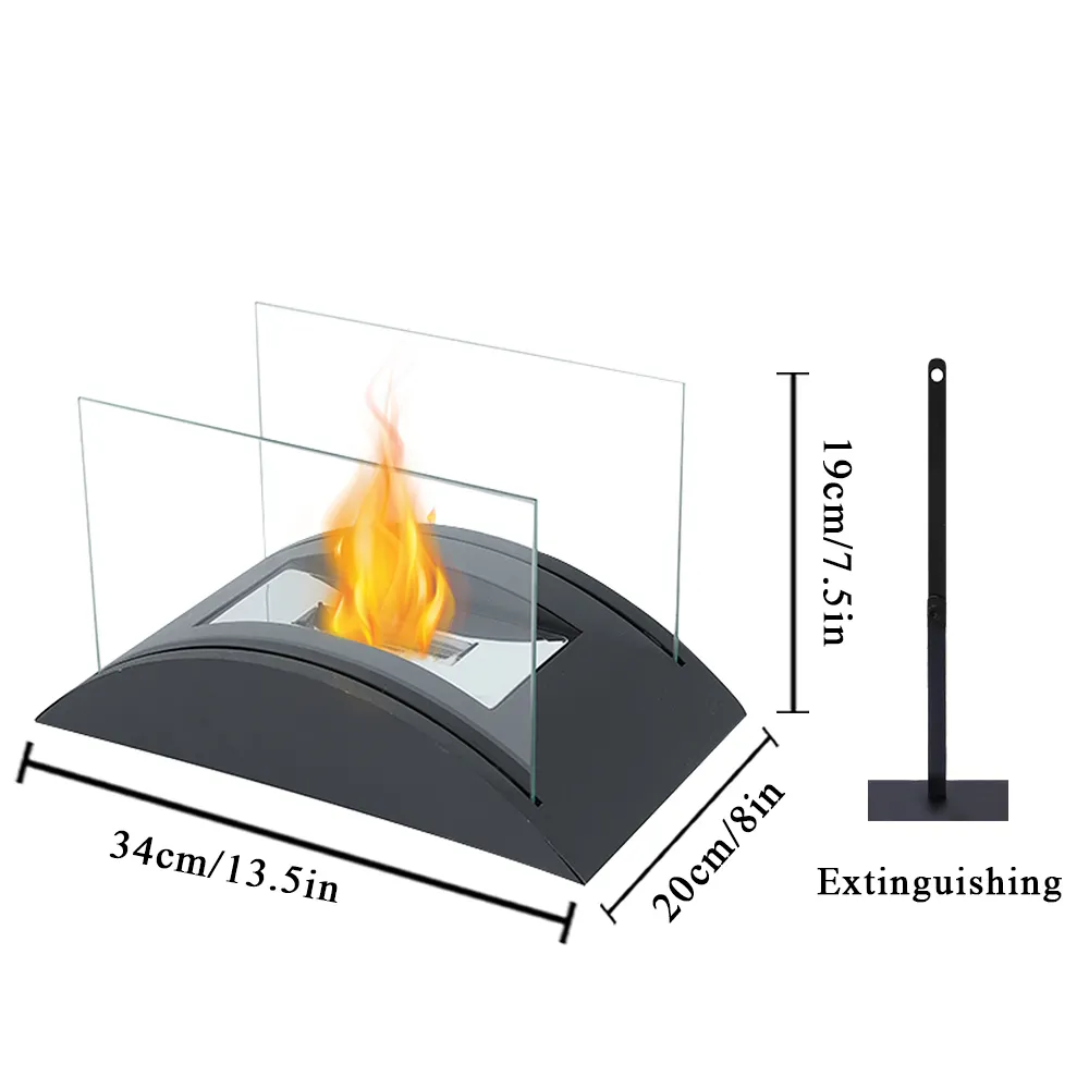 Glass Tabletop Fireplace New Image Gifts by NEW IMAGE 6
