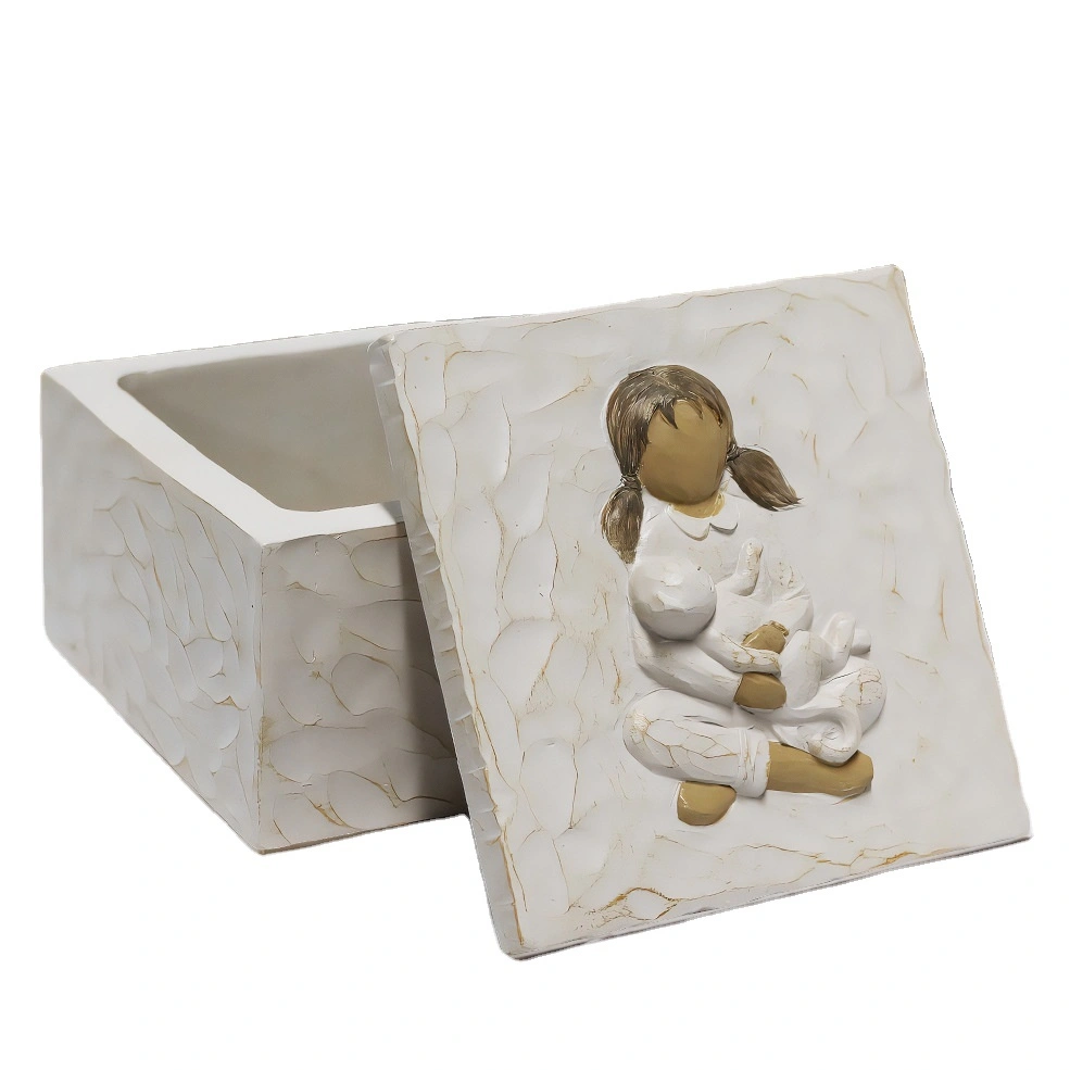 Factory Resin Pet Urn Angel Dog Cat Memorial Coffin Case With Resin For Pet Memorial-Xinchen 1