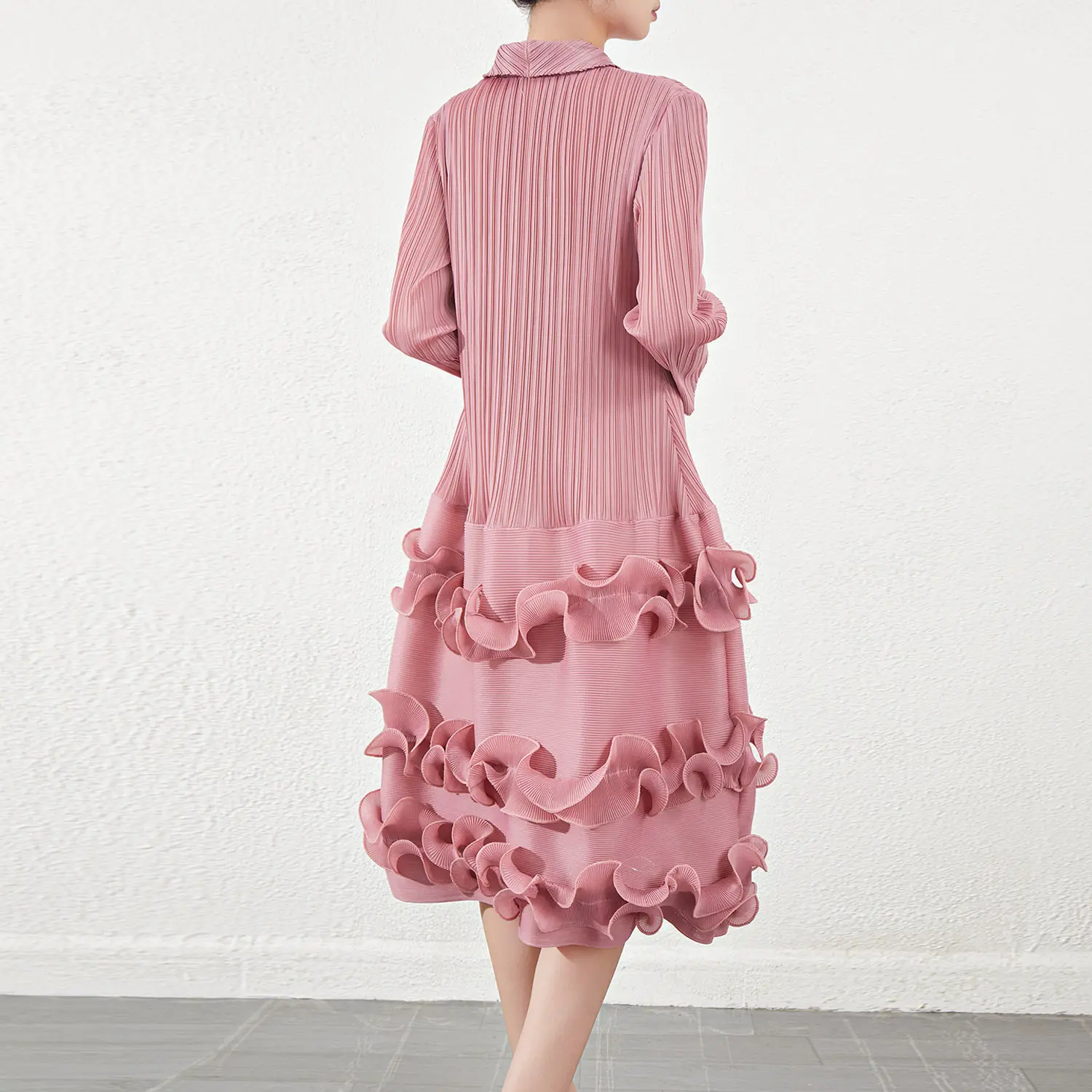 Gold Pleated Gown Chinese Clothing Manufacturers by Pleats Clothing 7