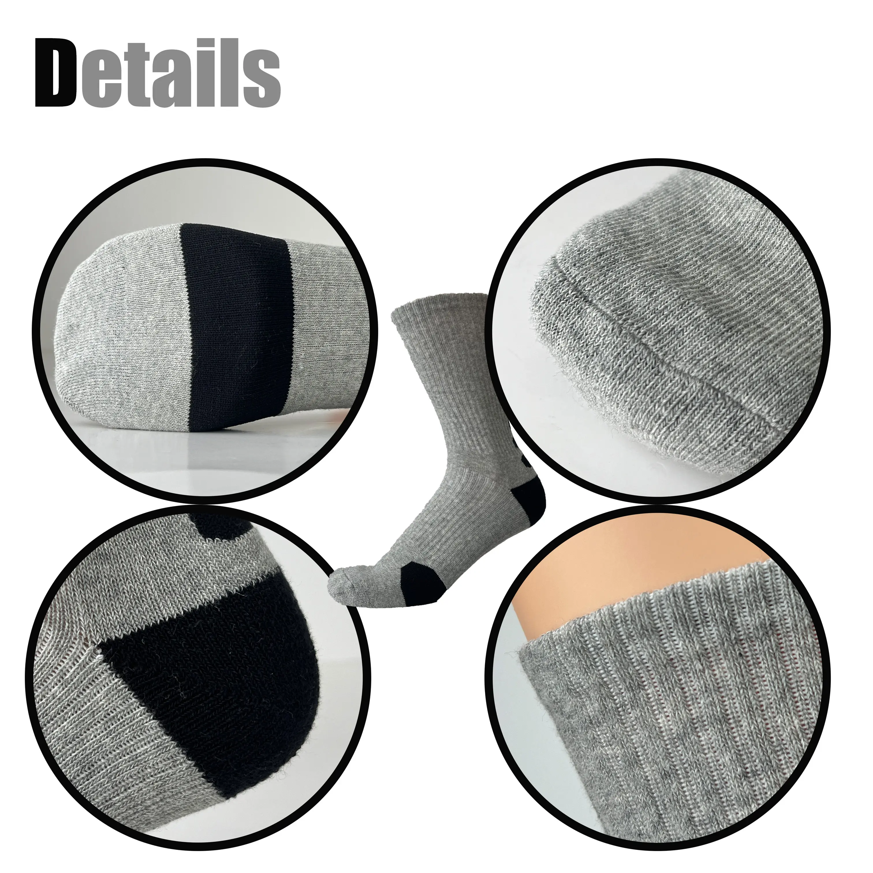 Mens Athletic Black Socks HY-S-017 - - Huayang 3