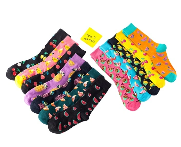 Colorful Cotton Fruit Food Pattern Knitted Unisex Socks - Hot Sale! 1