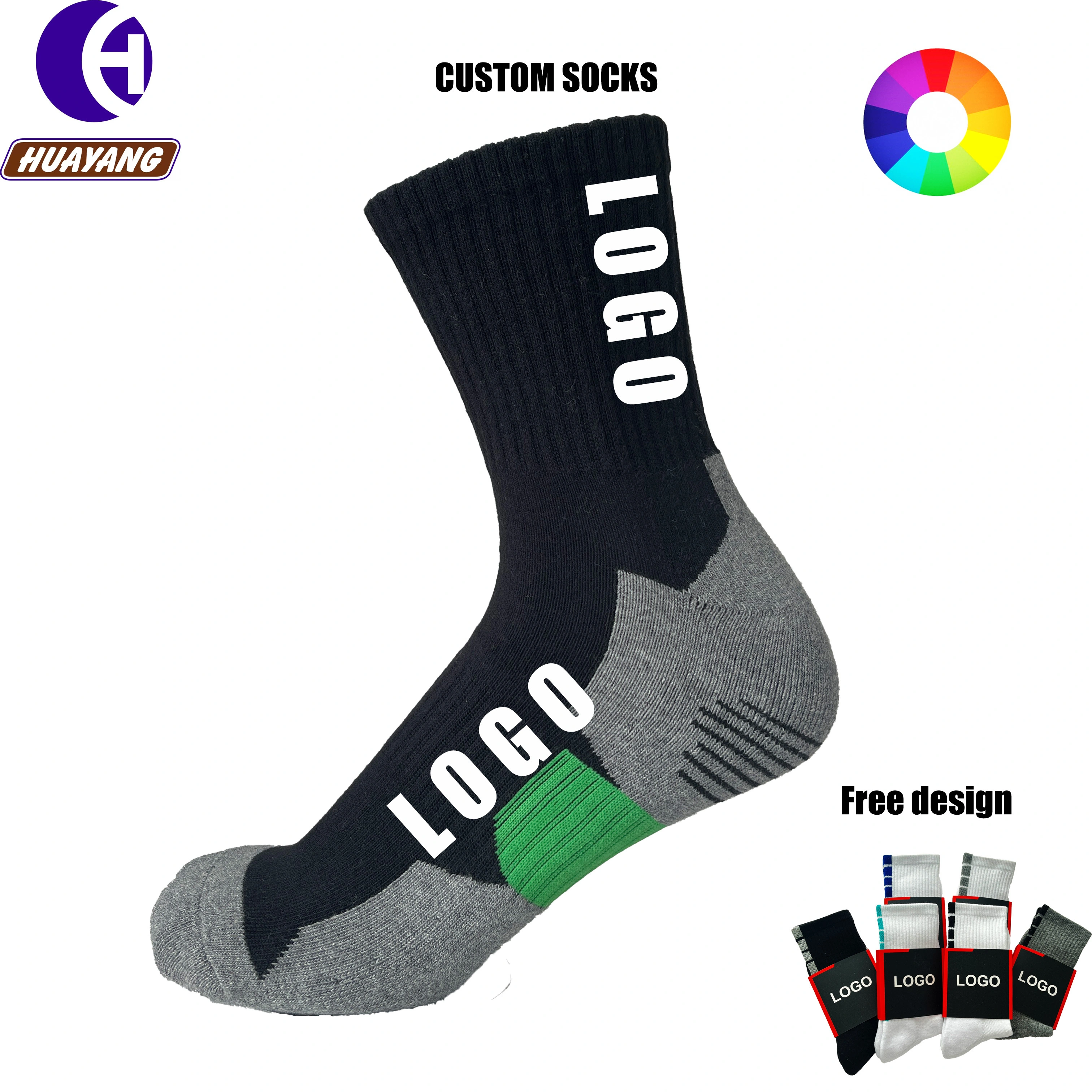 Hys027 Custom Sports Socks with Breathable Design and Logo Packing 1
