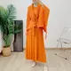 Long Sleeve Pleated High Neck Gown Accept Customized Color - - Pleats Clothing 5