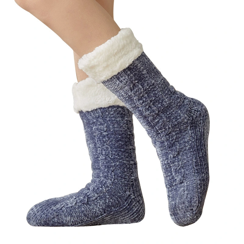 Winter Knit Anti-Slip Thermal Fleece Socks for Women 1