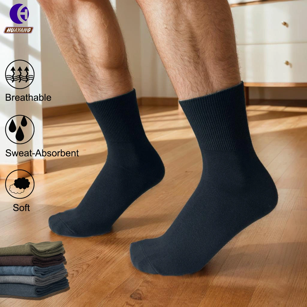 Chaussettes bactériennes absorbant la sueur pour hommes, séchage rapide, respirantes, anti-odeur 1