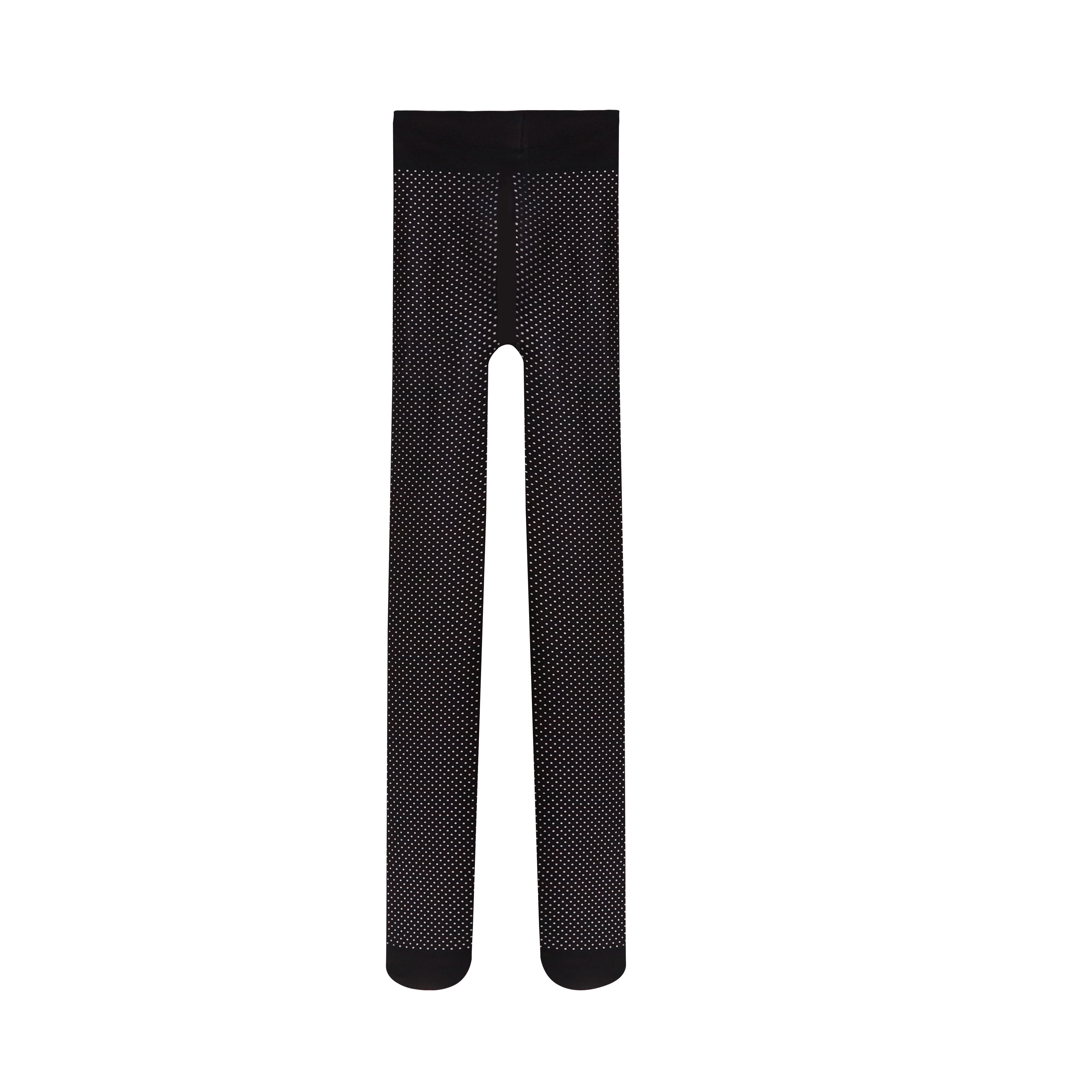 Bas imprimés personnalisés pour fille - Collants à pois noirs 1