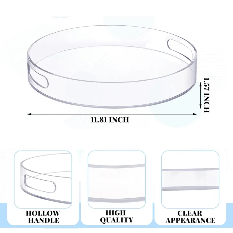 Clear Acrylic Serving Tray ML-TP126 - - HQ ACRYLIC 6