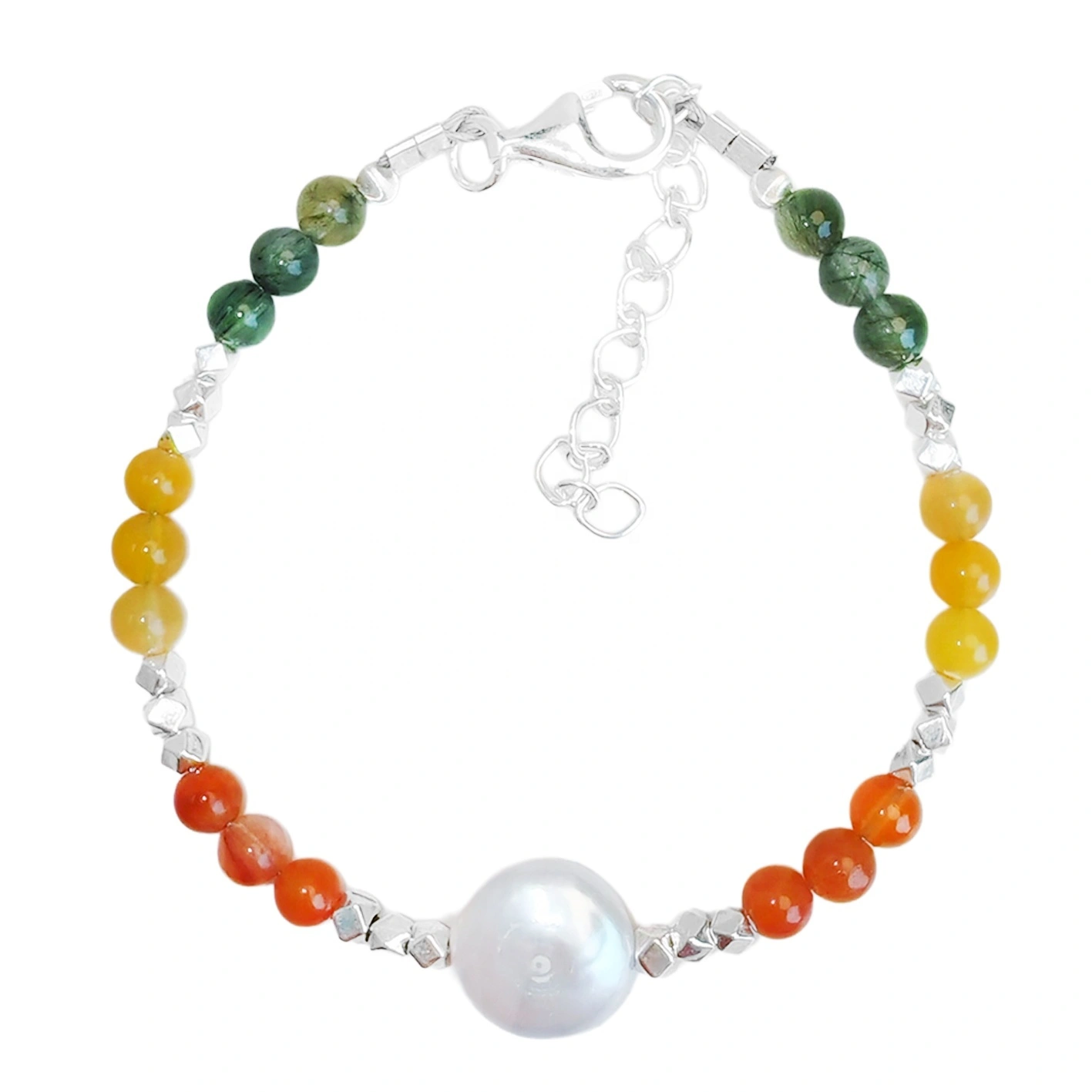 Exquisite Bracelets Amber Pearls And 925 Silver Beads Fashion Jewelry Colorful Jewelry 1
