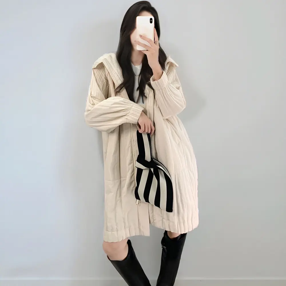 Pleated Back Cardigan Made in China by Pleats Clothing 3