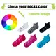 Mens Athletic Socks Black HY-S-039 by Huayang 4
