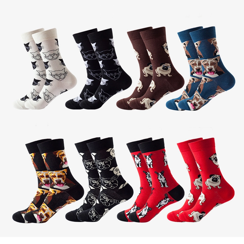 Customizable Unisex Adult Happy Cotton Animal Socks - Factory Direct MOQ 10 Pair 1