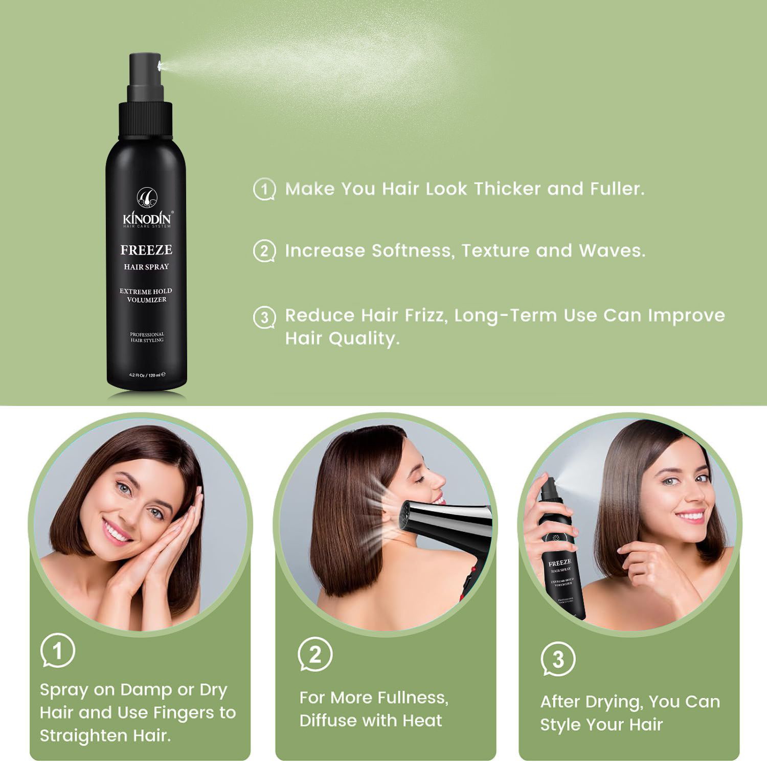 Spray fijador para fibras capilares de marca propia, 118 ml. 6