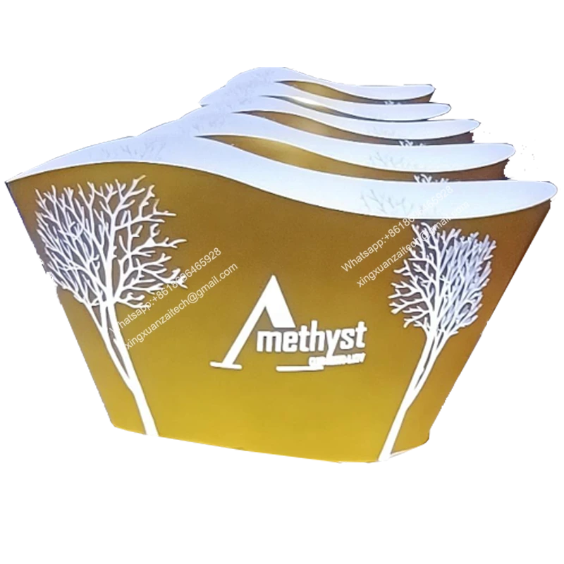 New Design LED Belvedere Ice Bucket with Laser Cutting Logo 1