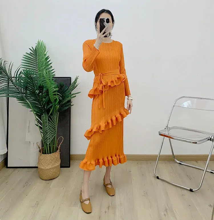 One Shoulder Pleated Gown Fast Shipping to Over 200+ Countries & Regions. - - Pleats Clothing 4