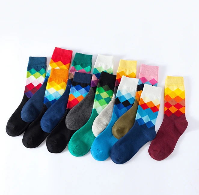 Colorful Cotton Crew Socks for Men, Women, and Unisex - Best Quality and Breathable 1