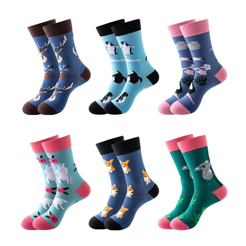 Colorful Cotton Unisex Socks One Size Fit All, Hot Sale - Koala Dog Bear Penguin 1