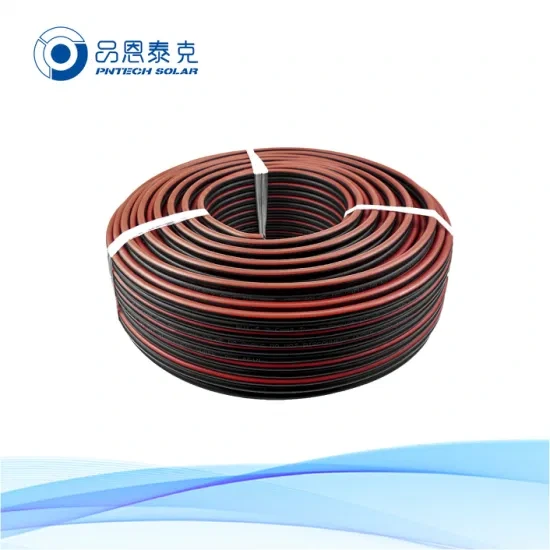 Xlpo Insulation 2X10mm2 Twin Core Red Black TUV DC Solar PV Cable - PV Solar Cable and Twin Core 1